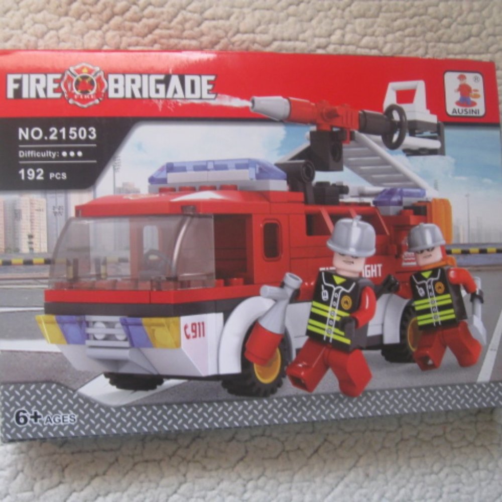 5/$30 Ausini Super Fire Trucks Building Blocks